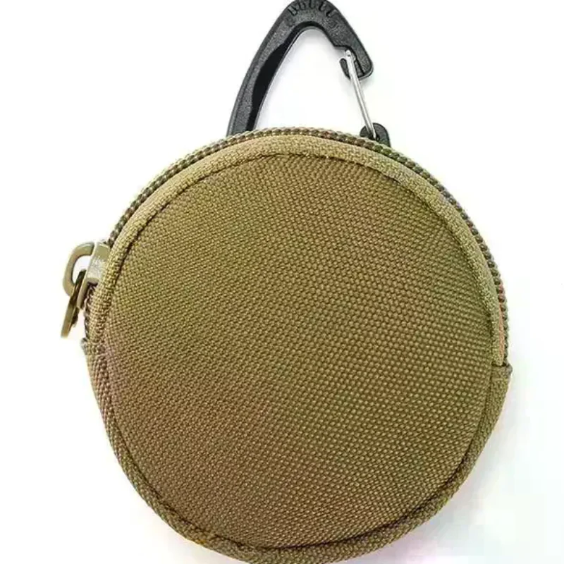Sports And Outdoor Tactical Earphone Case Hanging Bag Key Case Round Mini Coin Purse Simple And Fashionable Storage