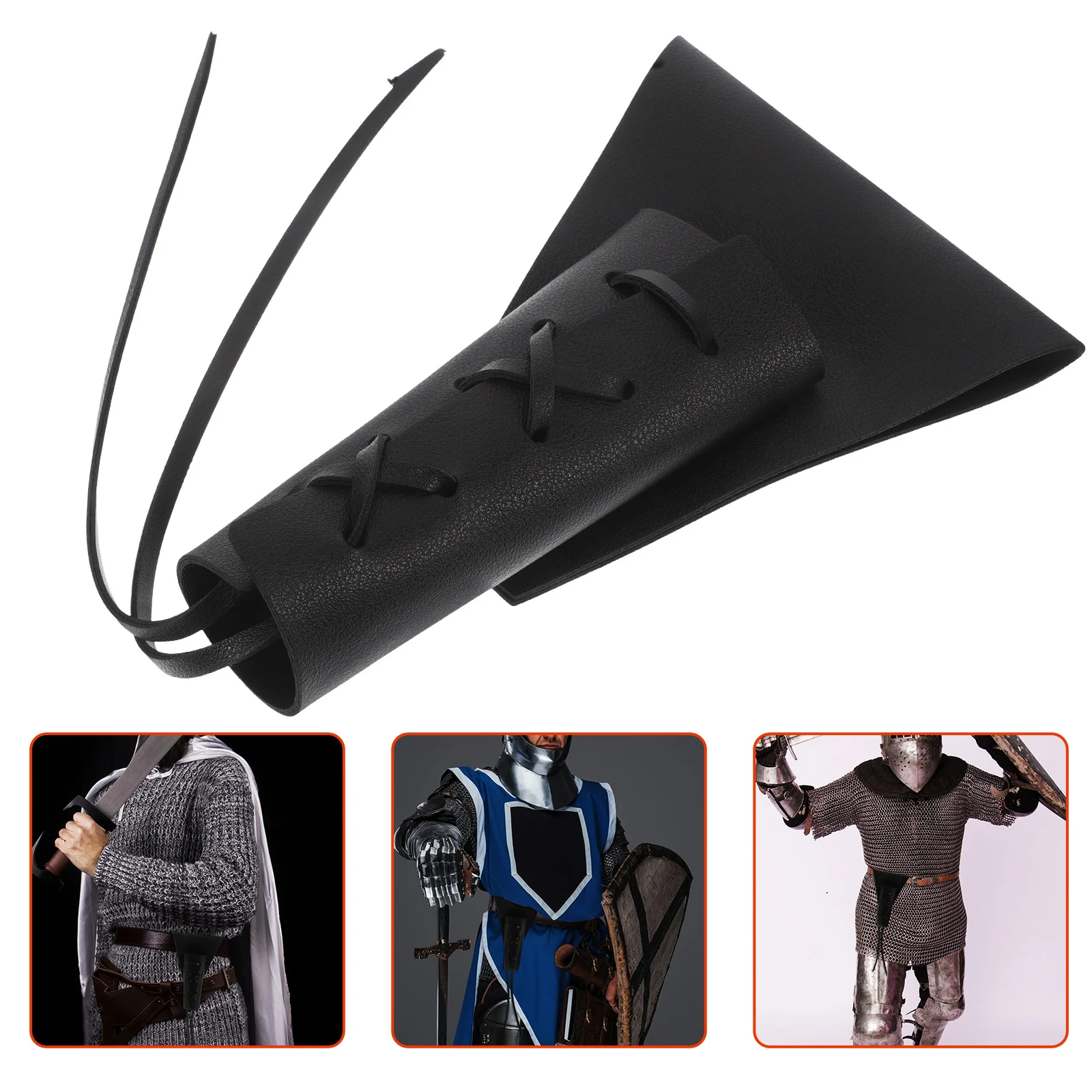 

Reusable PU Sword Holder Medieval Style Frog for Renaissance Stage Costume Single Sword Mounting Tool Accessory