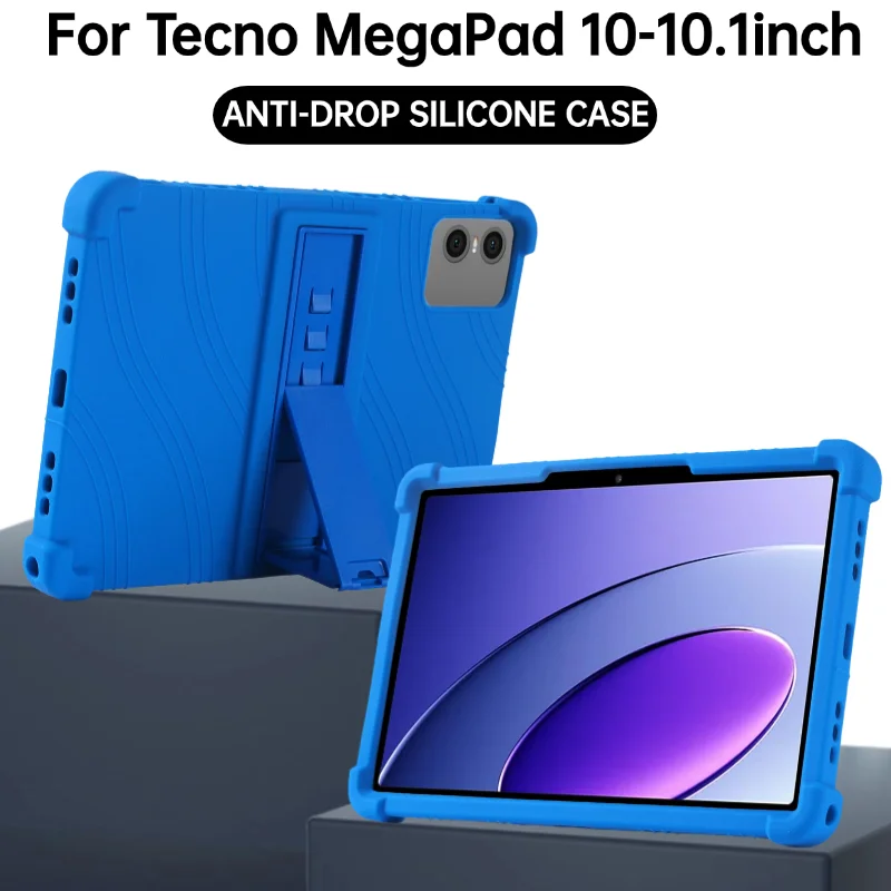 Protective Shockproof Case For Tecno MegaPad 10 (10.1-inch Tablet) Soft Silicone Stand Cover with Protection