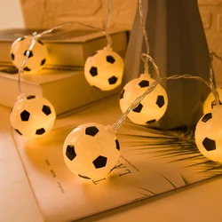 1.5M Soccer Ball String Lights, Battery Operated Football party Decorative Fairy Lights Sports Theme Party Kids boys Room Decor