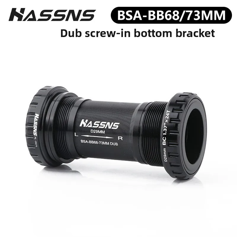 RIRO Bicycle DUB Central Axis 29MM Pelling Hollow One Rest Tooth Disc Thread Type Durable Bearing BB68/73MM