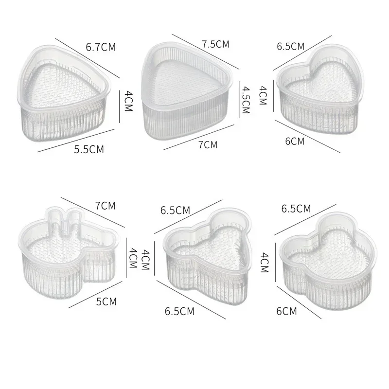 2pcs/6pcs Kitchen Accessories Sushi Mould Triangle Mould Sushi Machine Mould Sushi Tool Onigiri Rice Ball Bento Machinenori