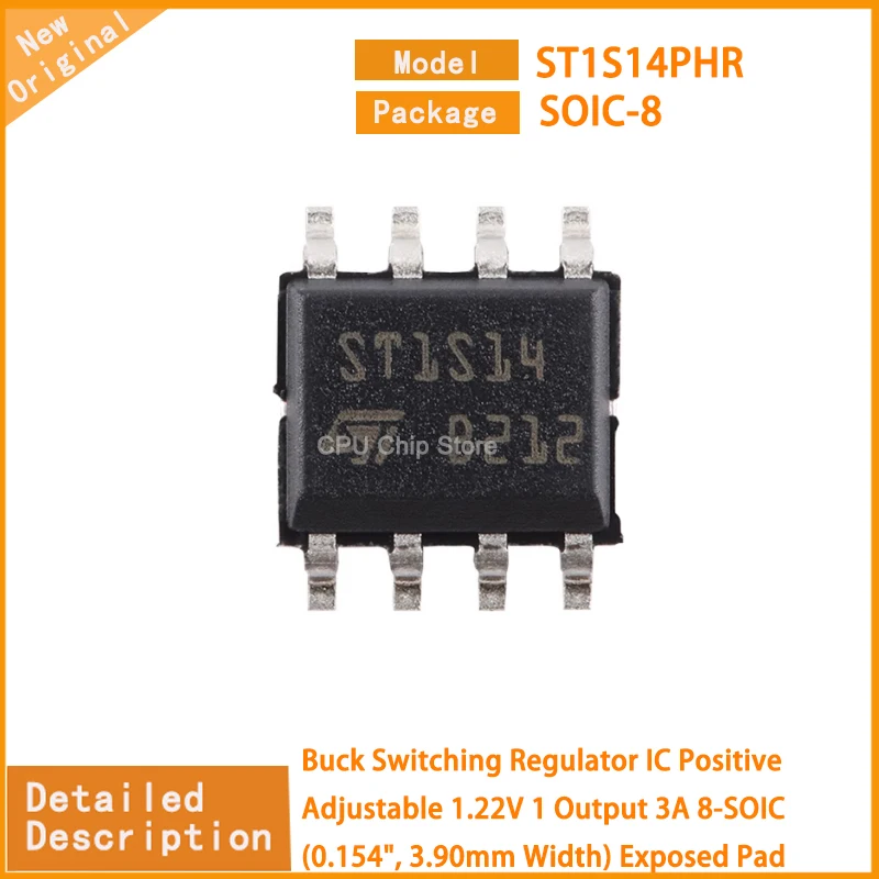 5Pcs/Lot  New Original  ST1S14PHR  ST1S10PHR   ST1S14 Buck Switching Regulator IC Positive Adjustable 1.22V 1 Output 3A 8-SOIC