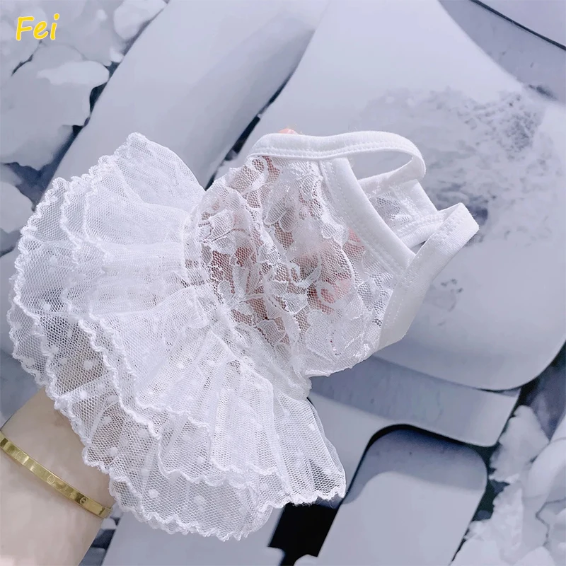 

Pure White Pet Dog Clothes Fashion Soft Hollow Lace Wedding Princess Dress For Small Medium Dogs Poodle Yorkshire Puppy Clothing