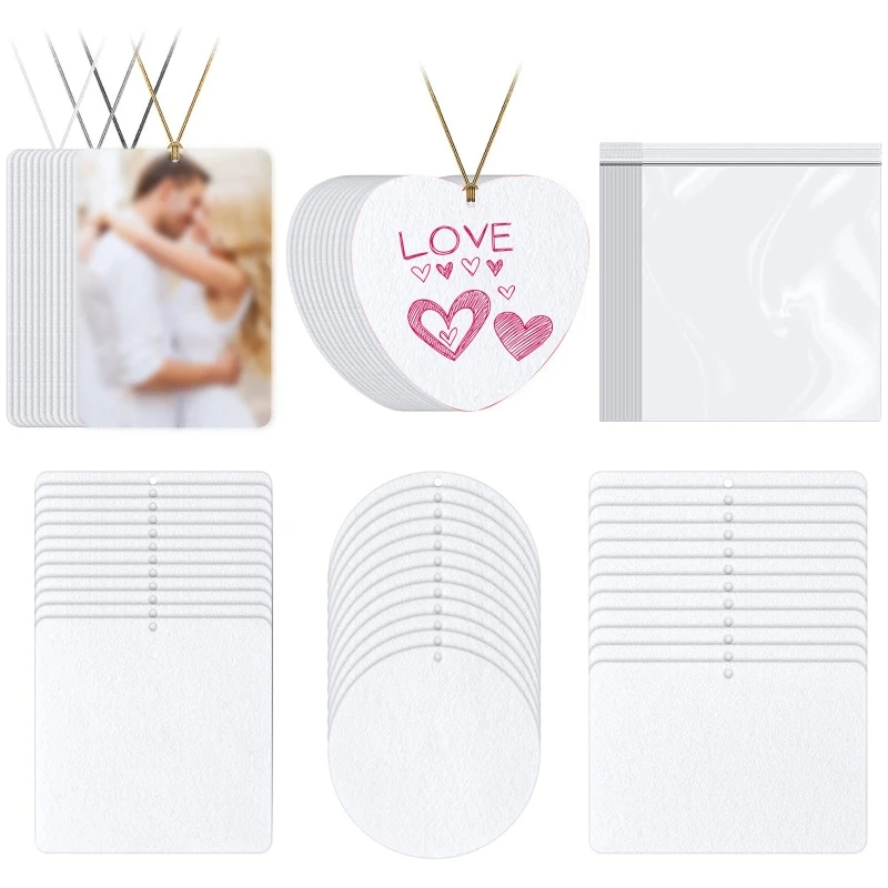 30 قطعة معطّر الهواء التسامي الفراغات سيارة المعطرة معلقة ورأى صفائح عطرة بيضاء أكياس DIY بها بنفسك الحرف مشاريع السيارة الداخلية #5