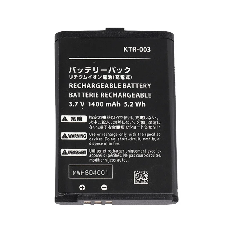 

3.7V 1400mAh 5.2Wh KTR-003 ktr 003 New 3ds Battery Rechargeable Replacement for Nintendo New 3DS N3DS Game Player Battery Tool