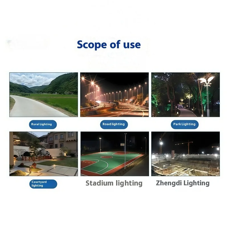 Lumière solaire extérieure intégrée lampadaire solaire LED PWM lumière contrôlée Induction 40-200W panneau solaire photovoltaïque charge