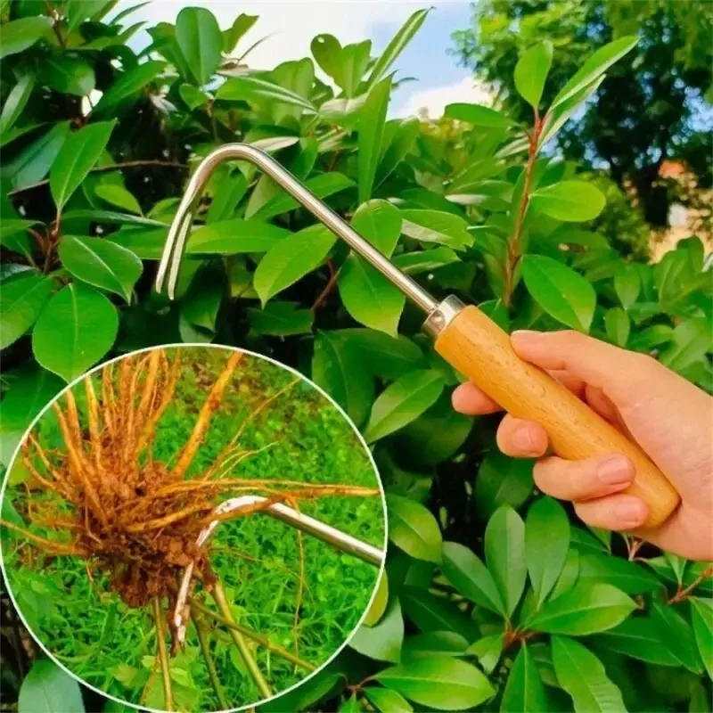 Stainless Steel Gardening Weeder Manual Removal Portable Tool Household Weeder Root Puller Gardening Loose Soil Weeding Tool - view 4