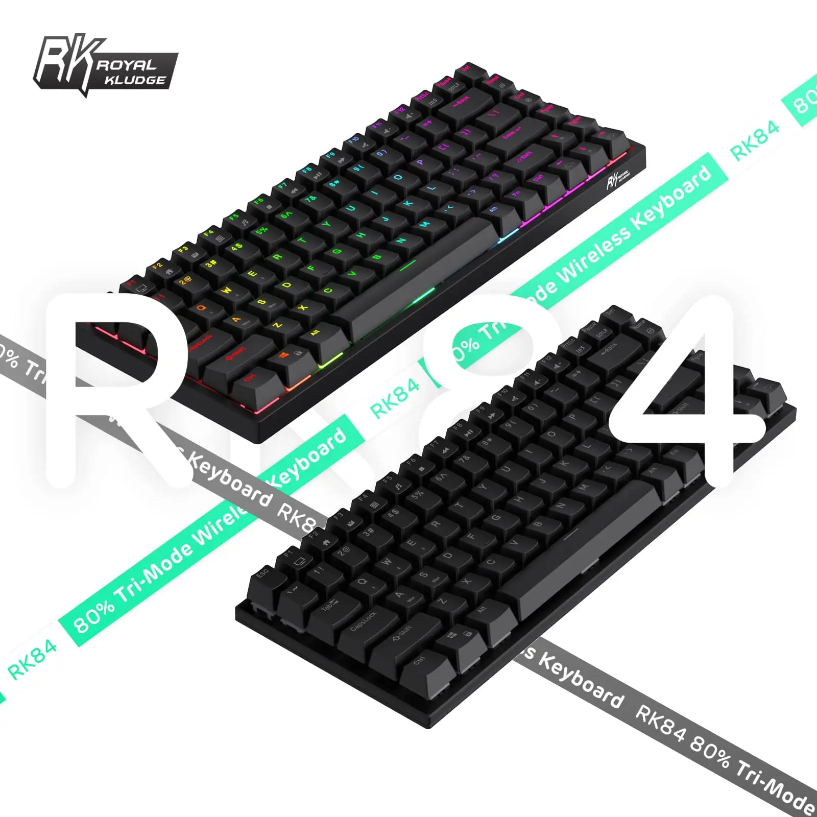 Imagem -06 - Royal Kludge-teclado Mecânico sem Fio para Jogos Modo Duplo Bluetooth Rk61 Rk68 Rk84 G68