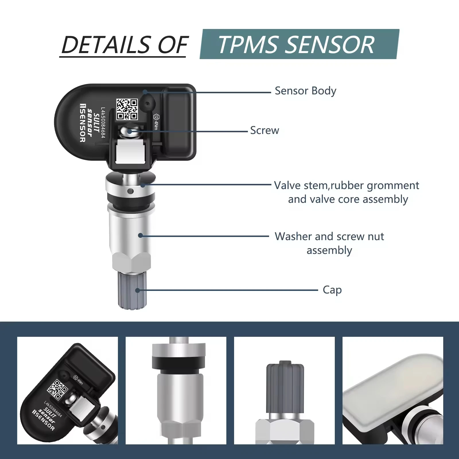 Nuevo CGSULIT TS01 315/433mhz Sensor CGDI TPMS Sensor sistema de supervisión de presión de neumáticos de coche para TPMS90 herramienta de programación TMPS de coche