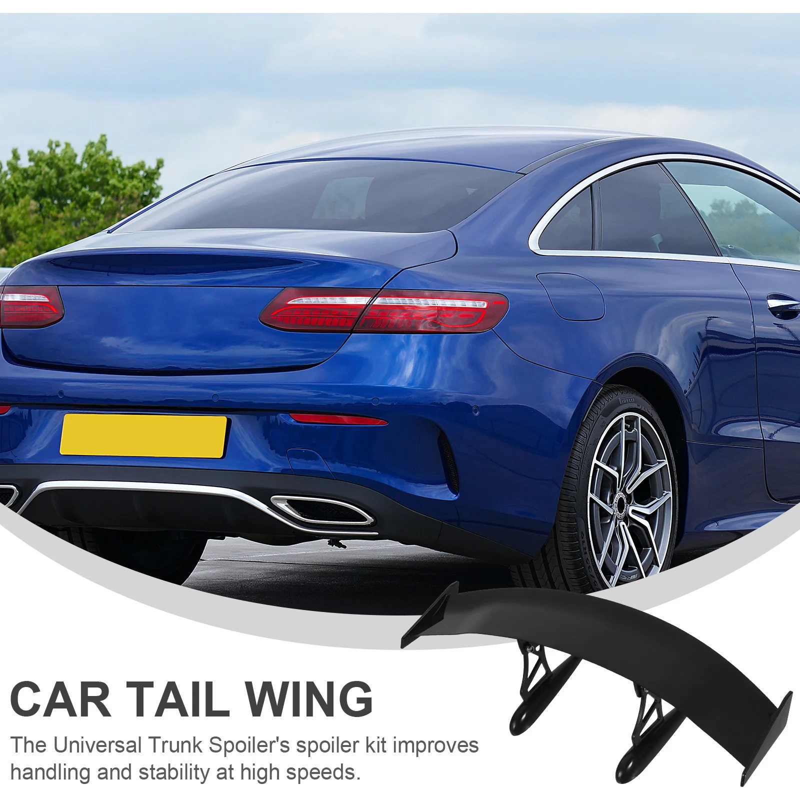 

1pc Car Tail 30Cm Small Spoiler Decoration Universal Fit Abs Durable Exterior Auto Tail Wing For Car Rear Trunk Modification