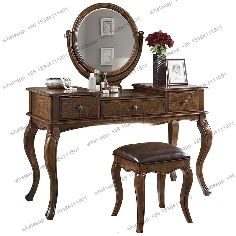 solid wood dresser bedroom large apartment dressing cabinet solid wood makeup table princess luxury dressing table