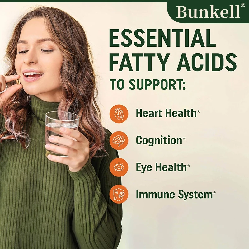 مكمل زيت الطحالب 1000 ملغ، يدعم صحة القلب والأوعية الدموية والرؤية، ومضاد للالتهابات ومضادات الأكسدة