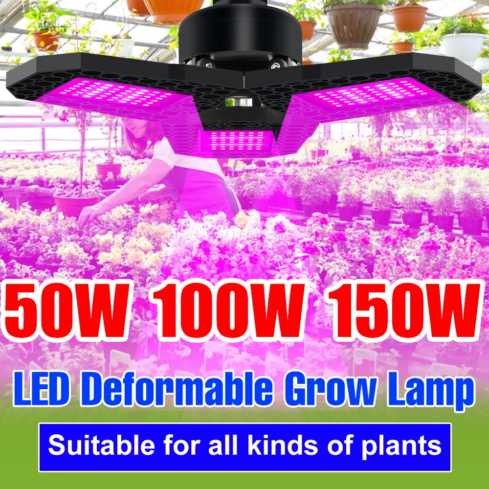 

150W LED Grow Light Bulb E27 Full Spectrum Plants Cultivation Lamp Indoor Flower Seeds Greenhouse Tent Fruit Vegs Fill Lighting