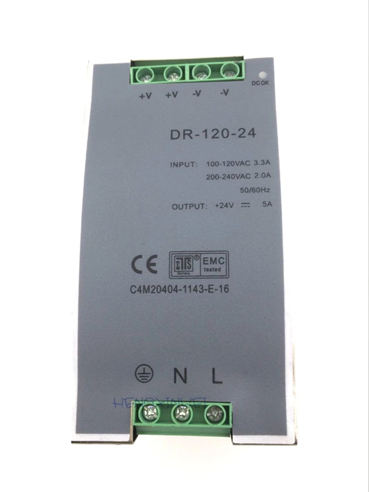 

DR-120-12 DR-120-15 DR-120-24 DR-120-48 Din rail Single Output Switching Power Supply 120W AC DC Converter