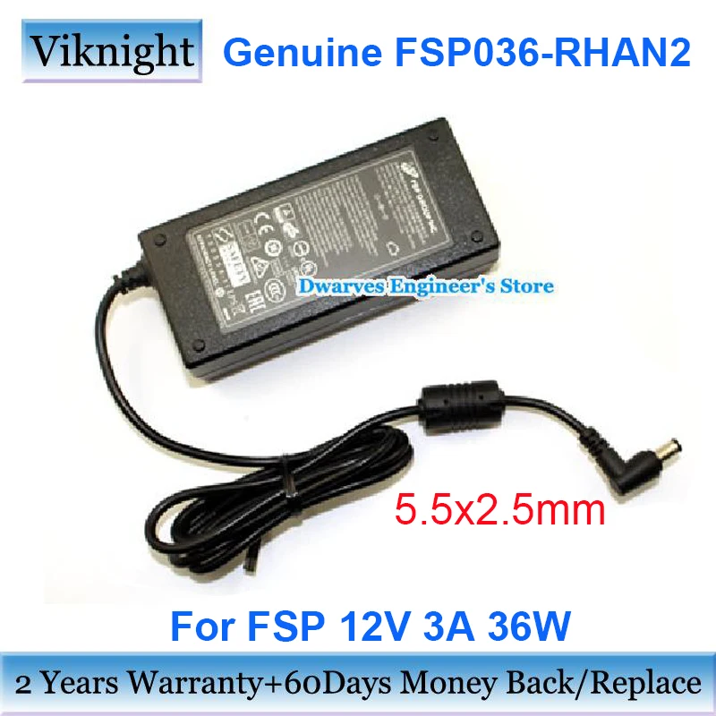 Genuine FSP036-RHAN2 Power Adapter 12V 3A 36W For FSP FSP036RHAN Laptop Power Supply Charger 5.5x2.5mm