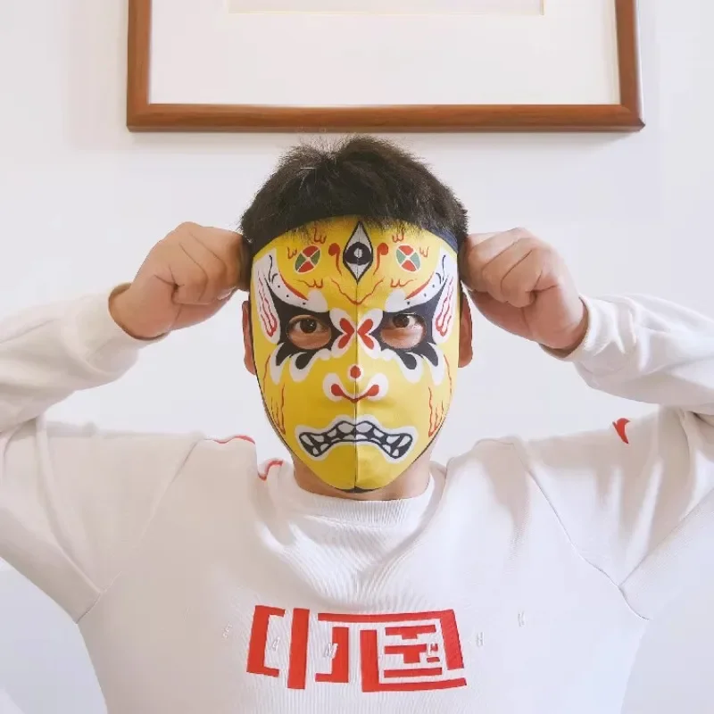 

Imitation hand-painted face mask, printing mask, Sichuan Opera changing custom mask 3D printing face mask