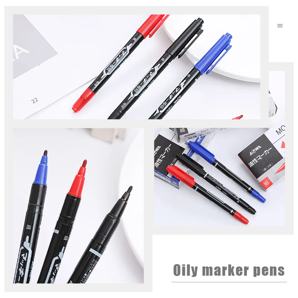 

20pcs Double Ended Marker Paint Bulk Oil-Based Fine Tip Permanent Plastic Dual Classroom Art Supplies Water Resistant UV