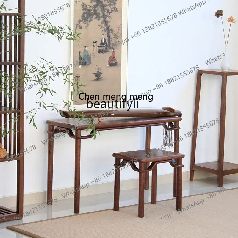 G153 S North America Black Walnut Ancient Piano Table Piano Stool Resonance Piano Table Solid Wood Chinese Calligraphy Table