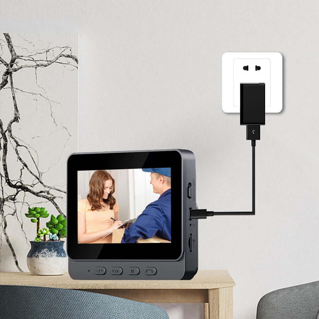 M12 Wireless Smart Video Doorbell 4.3 Inch Color Screen HD Noise Reduction Infrared Night Vision Home 2-way Voice Intercom