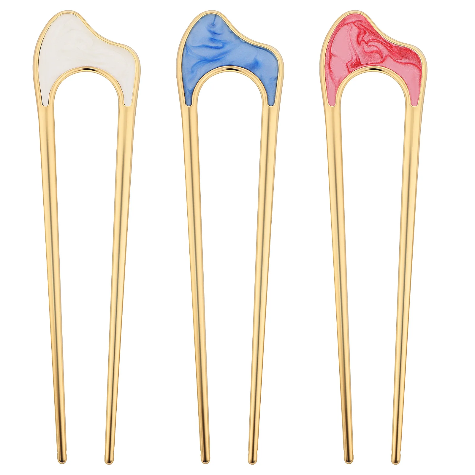 

3pcs Decorative Shape Accessories Metal Vintage Shaped Fine Cute French Big Hair Accessory Vintage