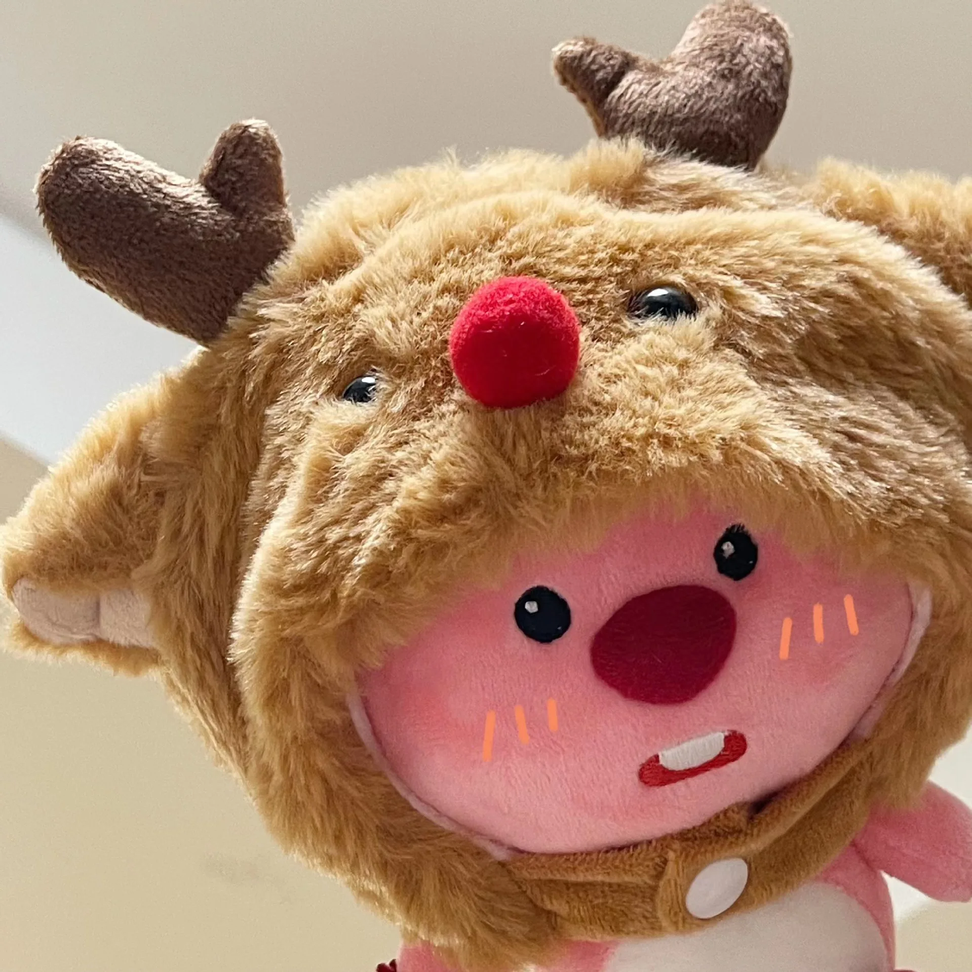 Cute Loopy Keychain Plush Doll Pendant Pink Little Beaver Bag Charm Kawaii Couple Keyring Cartoon Car KeyChain Gift Party Favors
