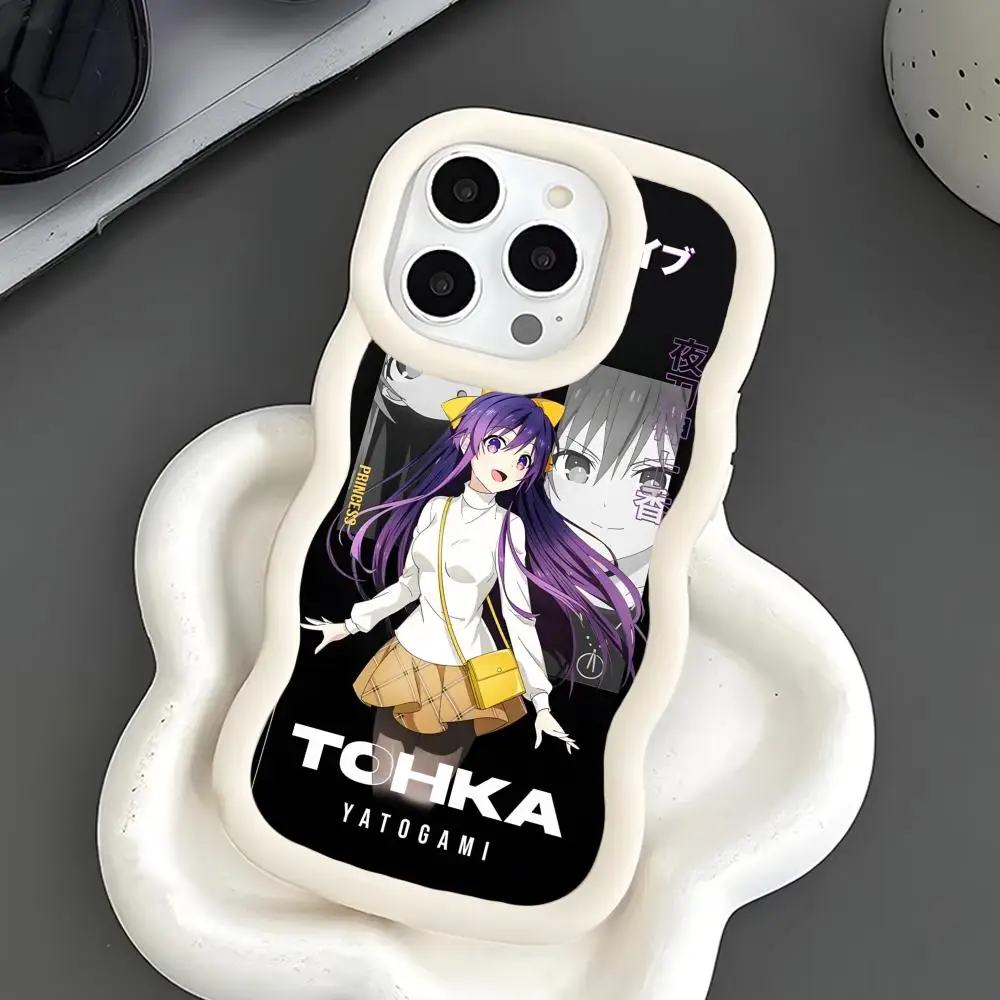 

Date a Live Tohka Yatogami Phone Case for iPhone 17 16 15 14 13 12 11 Air Pro Max Plus White Soft TPU Wavy Edge Cover