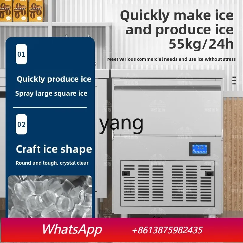 

Коммерческая машина для производства квадратных кубиков льда Lcx для кафе и магазинов молочного чая, с автоматическим распылителем, большой емкостью и медленным распадением льда