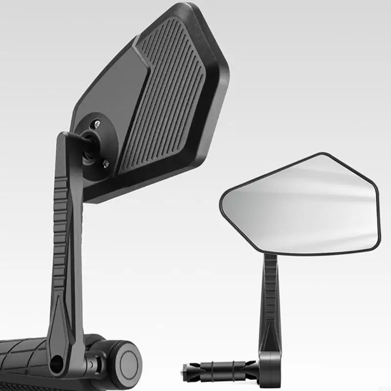 M76E Wide Bike Handlebar Mirror With Anti Glares Coating For Clear Visibilities 4