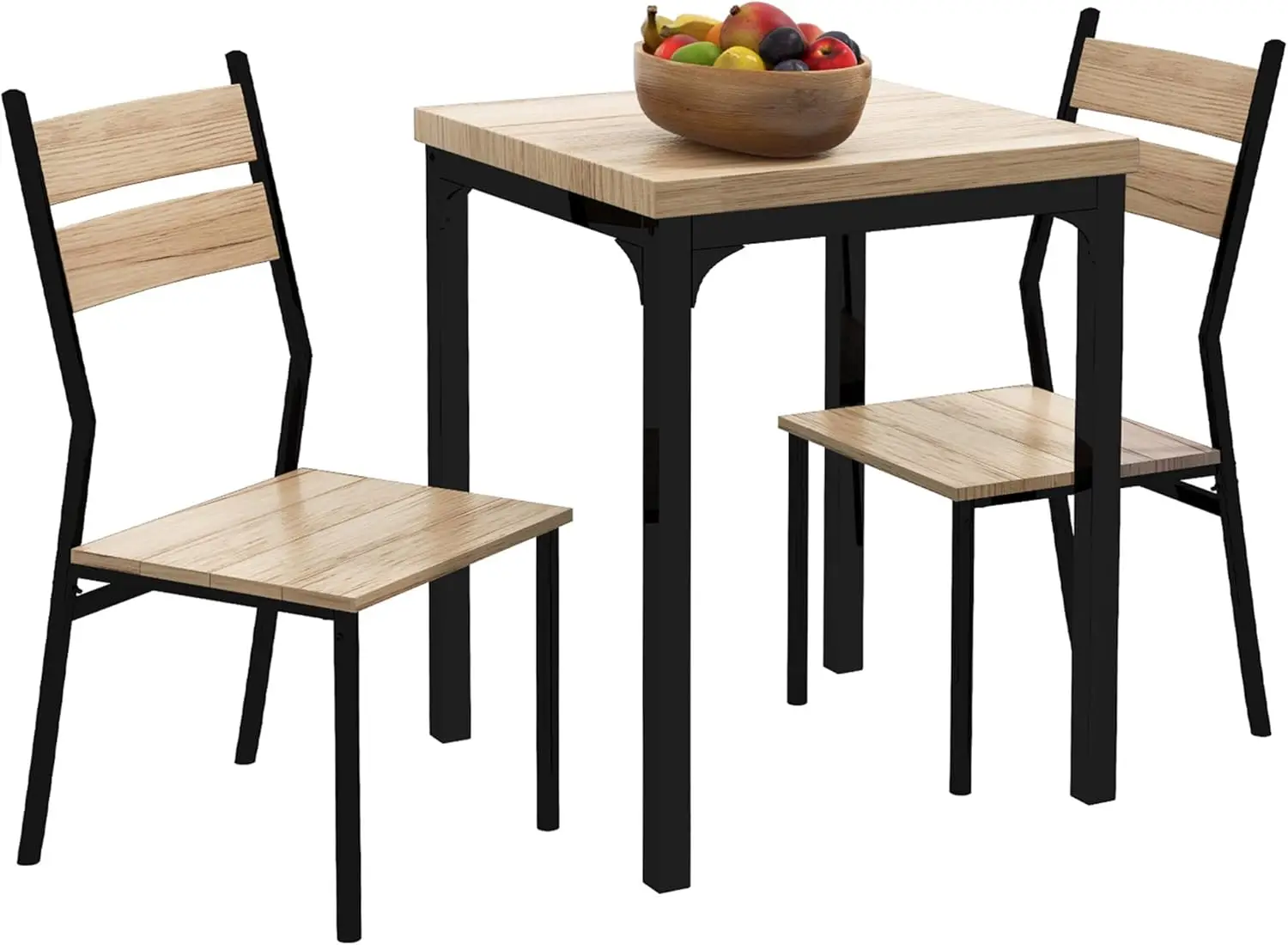 

3 Piece Dining Table Set for 2, Modern Kitchen Table and Chairs, Dining Room Set for Breakfast Nook, Small Space, Apartment,