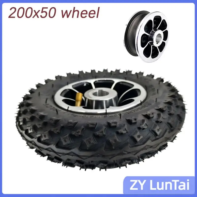 

8-дюймовые колеса 200X50, внутренние и внешние шины+обода, подходят для замены колес электросамокатов.