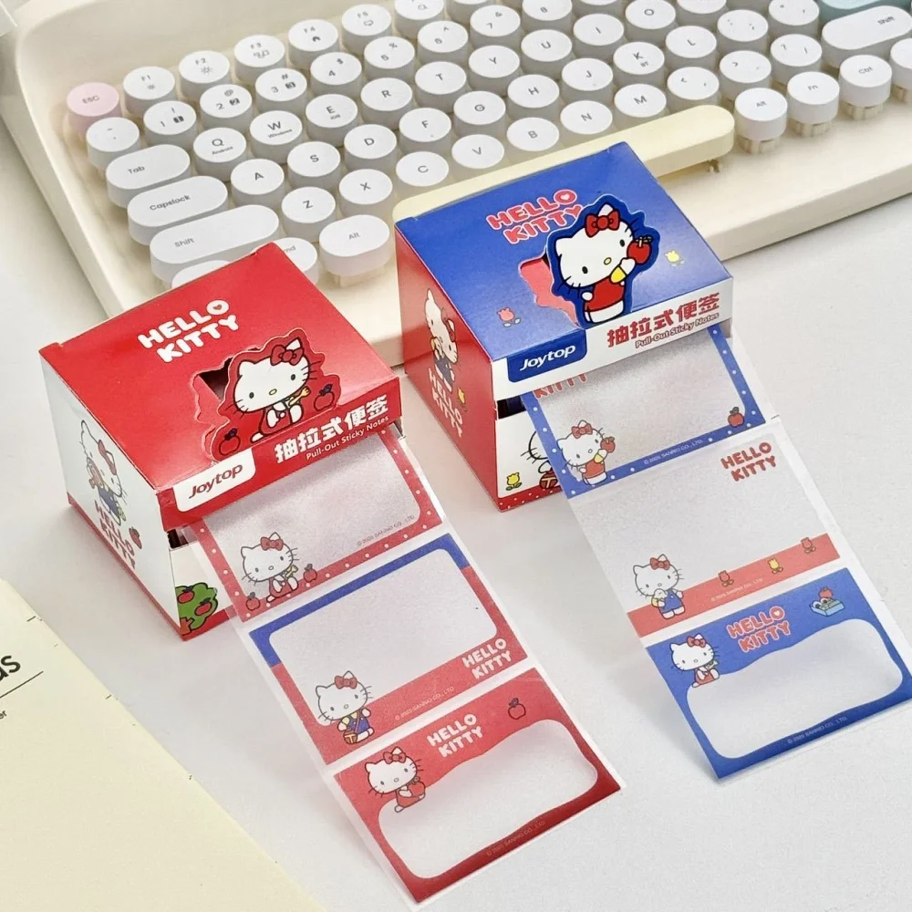 

126Pcs Genuine Sanrio Pull-Out Sticky Note Hello Kitty Tape Notepad Stickers Memo Sticker Student Office Supplies Girl Gifts