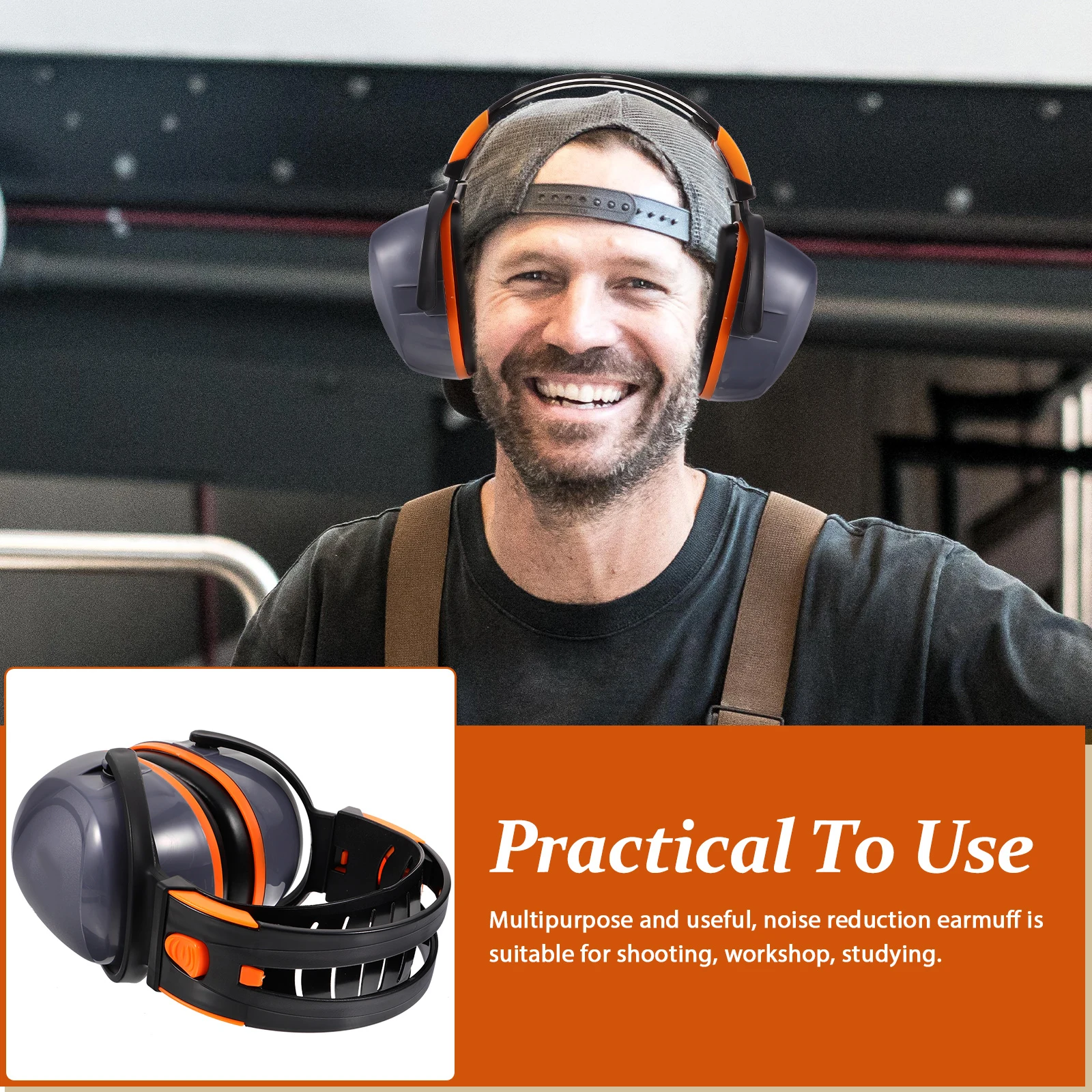 الحد من الضوضاء غطاء للأذنين حامي الأذن قابل للتعديل حماية السمع لورشة العمل اطلاق النار دراسة سماعات حماية الأذن