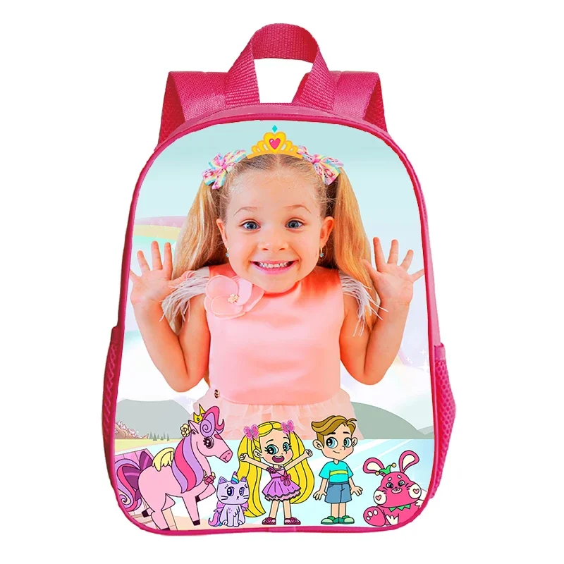 

Kids Diana Show Print Cute Pink Backpack 12 Inch Kindergarten Boobag Toddler Girls Bag Pack Kids Waterproof School Bags Mochila