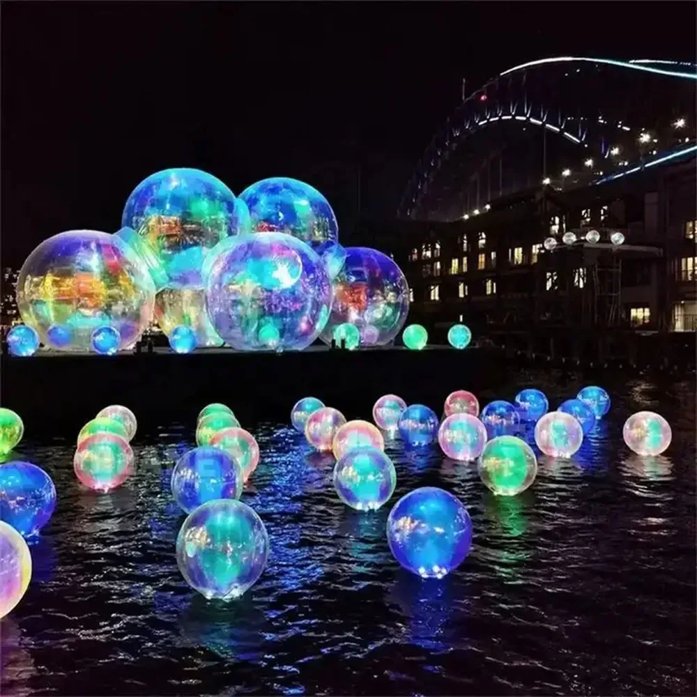 Hanging Inflatable Mirror Ball Sphere Giant Mirror Balloon For Decoration Sealed Gold Silver Blow Up Outdoor Toys