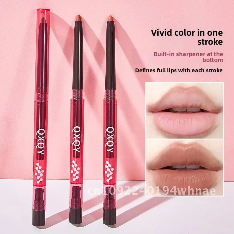 QXQY Rich Nude Lip Liner Rossetto antiappannamento con finitura opaca liscia a lunga durata per il contorno e il miglioramento della forma