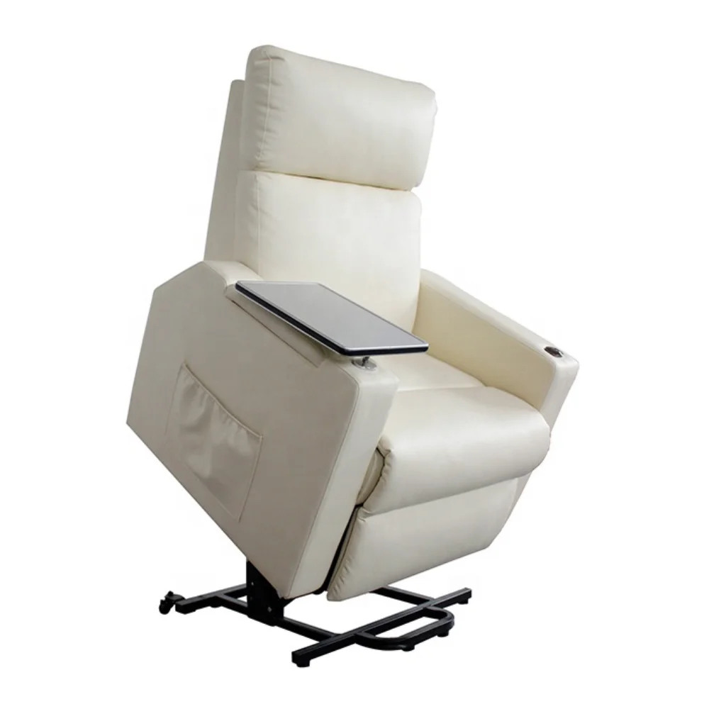 Modern Minimalist Lift Chair Electric Power Elderly Recliner Sofa Chair With Table