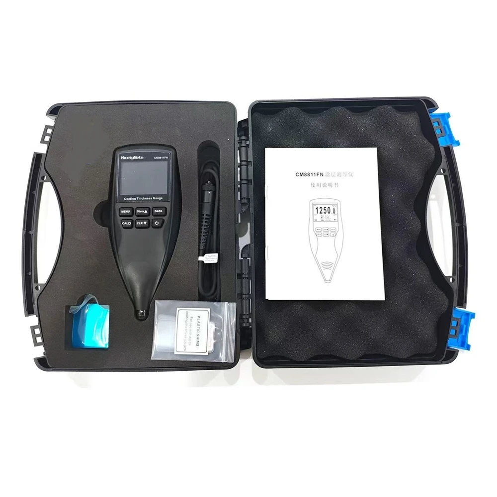 NicetyMeter Fe/NFe Digital Coating Thickness Gauge TFT LCD Car Painting Film Meter 0-1250um Separate Probe Backlight Data Store image 6