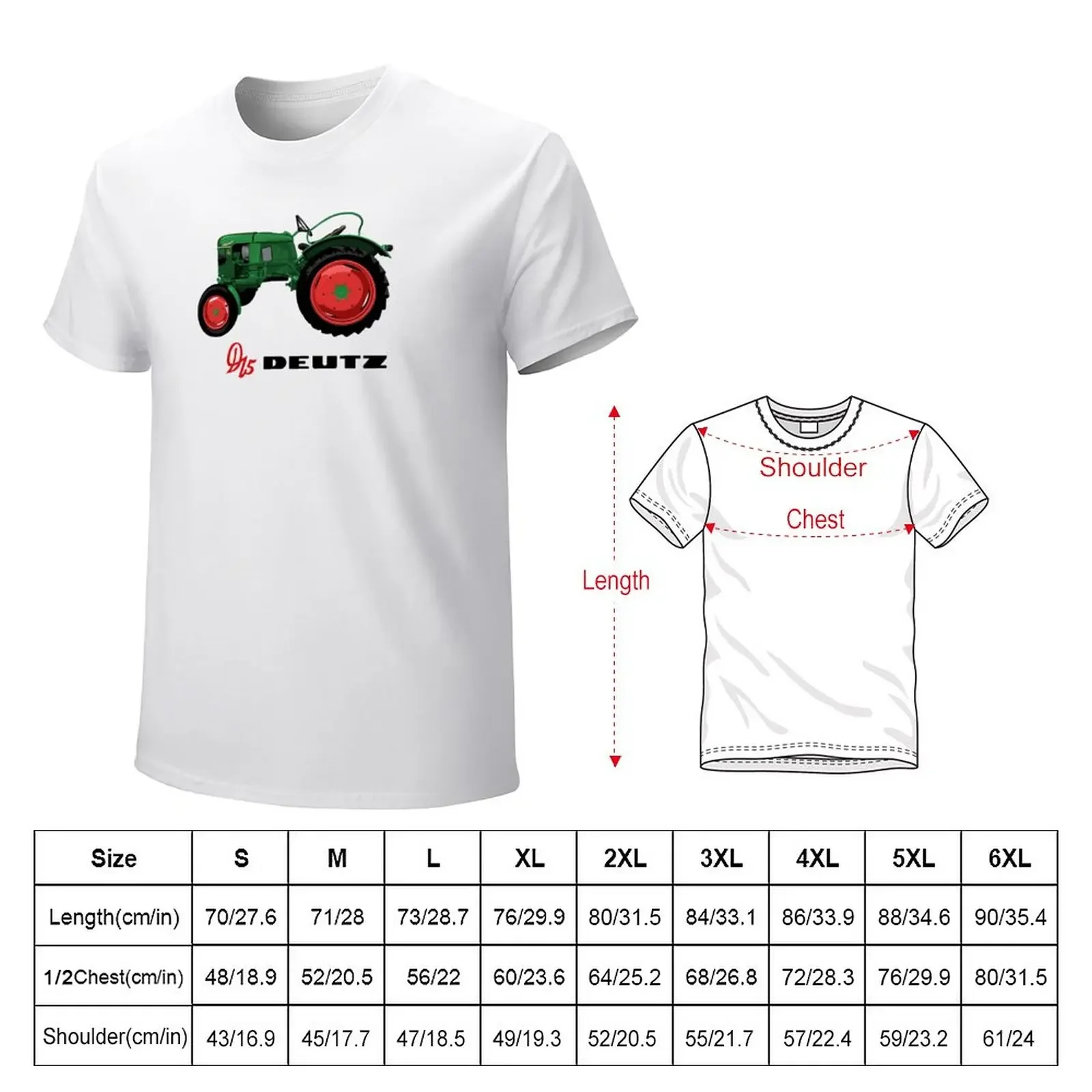 Vintage tractor D15 Deutz illustration T-Shirt new edition anime mens clothes