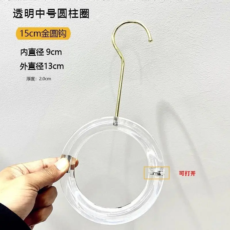 Quality Crystal Acrylic Long S Hook S-shaped Metal Hangers Transparent Clothing Store Specific Rack Scarf Hanging Prop Display