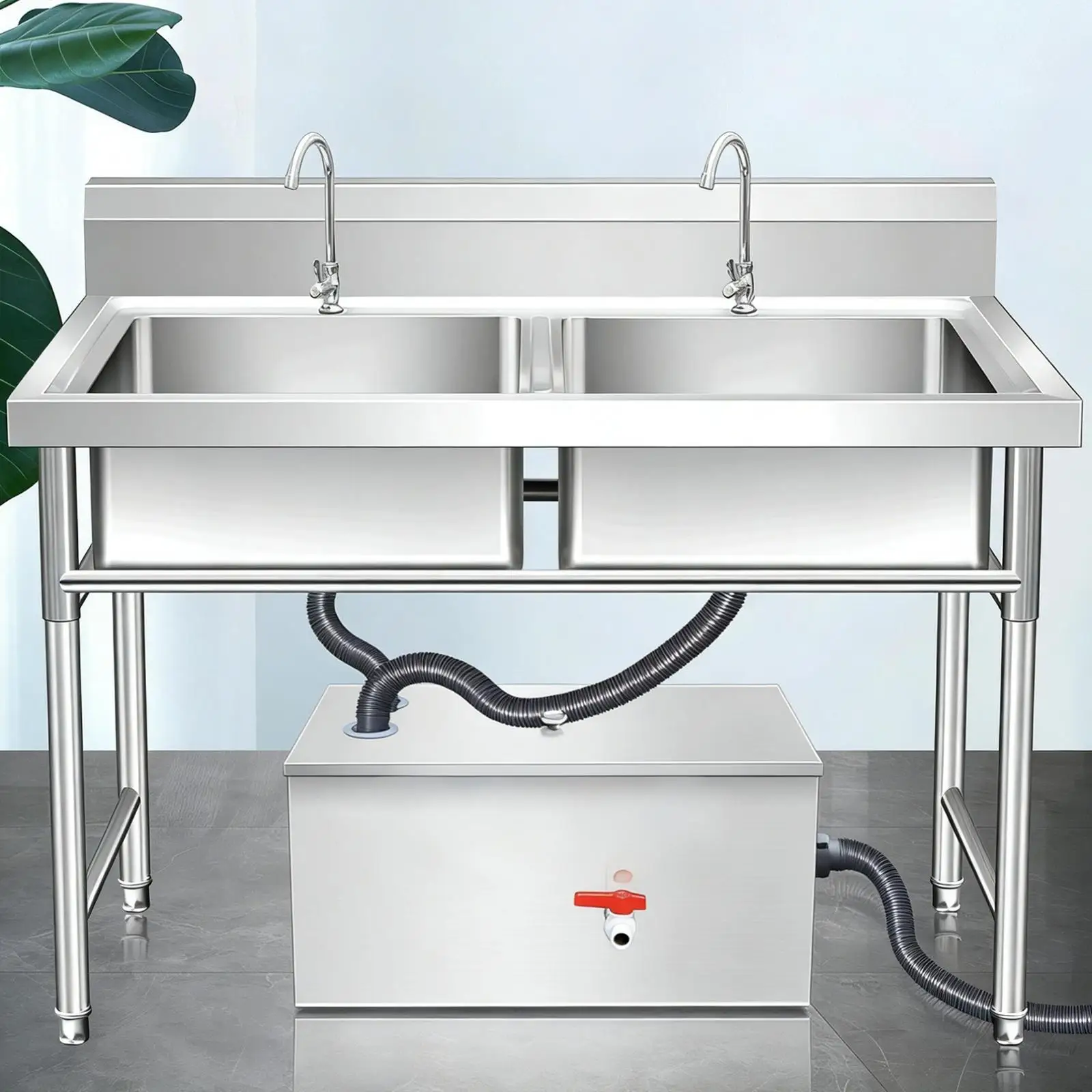 

Жироуловитель-сепаратор для сточных вод под мойку с верхним входом для фабрик, кафе, ресторанов, кухонь, нержавеющая сталь