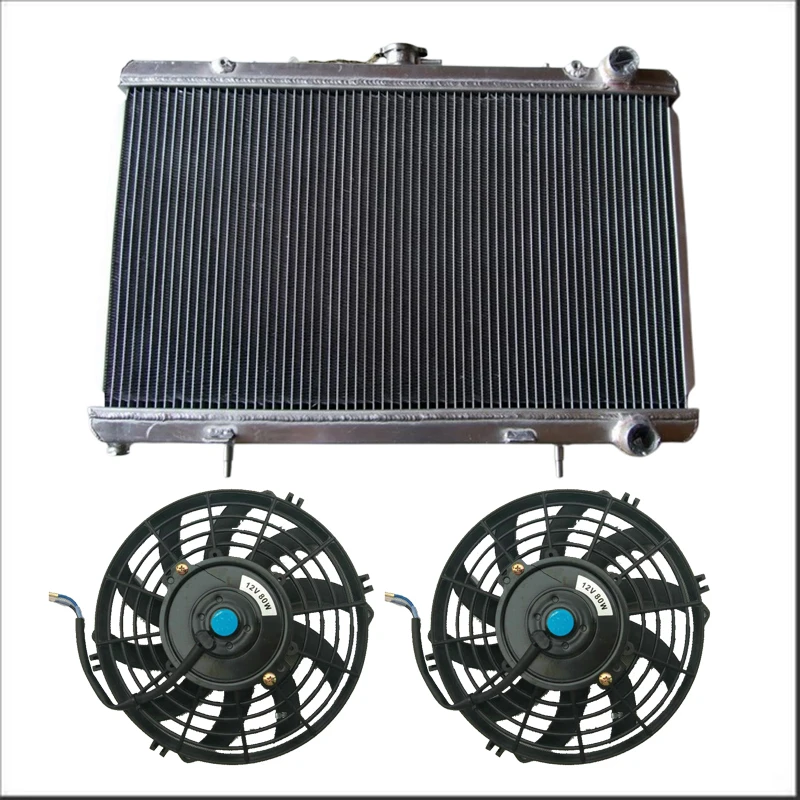 

Aluminum Radiator + Fans For Nissan 200SX S13 CA18DET 1.8 Turbo 1988-1994 1989 1990 1991 1992 1993 88 89 90 91 92 93 94 95 MT