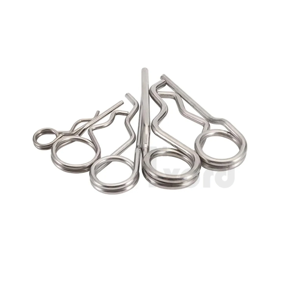 304 Stainless Steel Double Coil R-Shaped Pin / Split Spring Pin Wave Pin