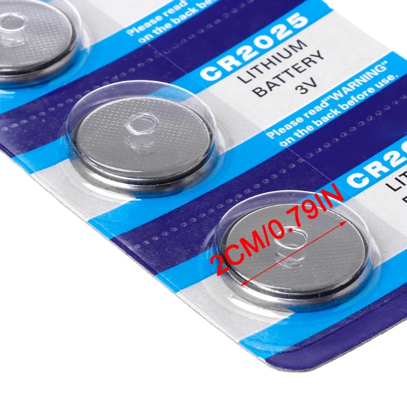 2023 New 5pcs CR2025 Lithium Batteries button battery 3V for car for key remote control