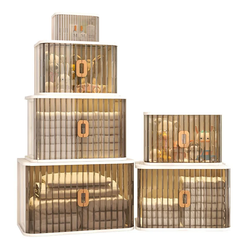 Organizer Box Large Capacity Folding Underwear Organizer:Living Room Snacks Storage Case Children's Clothes Transparent Holder