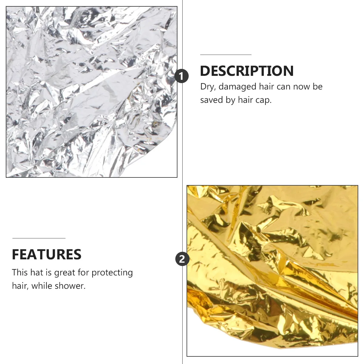 

4 шт. одноразовые водонепроницаемые эластичные колпаки из алюминиевой фольги для окрашивания волос и глубокого кондиционирования в салоне красоты