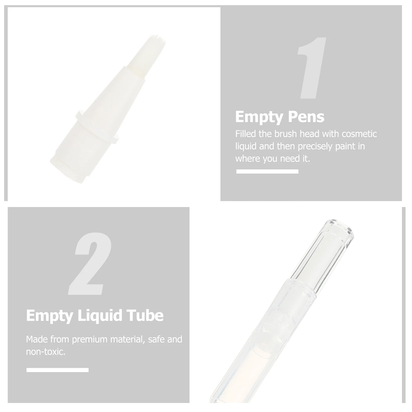 

10pcs Nail Polish Pen Transparent Empty Oil Pens Lip Gloss Liquid Tube Eyelash Perfume Essential Oil Refill Travel Lightweight