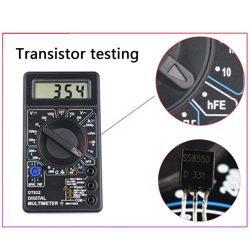 Strong Auto Ranging Electrical Tester Equipment Measuring Current Resistance Diode Function for Professional D5BD
