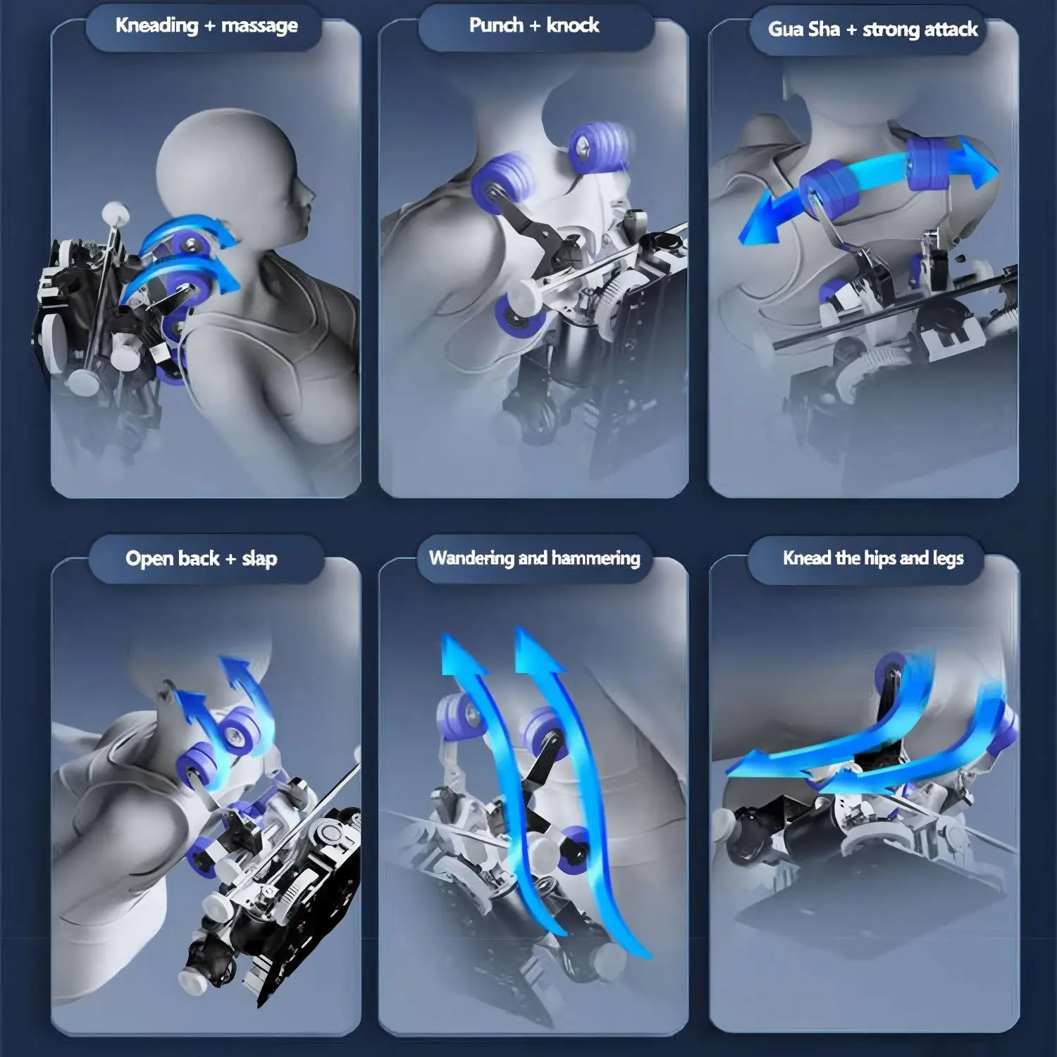 ضمان 3 سنوات كرسي التدليك كامل الجسم صفر الجاذبية الصحة مسح قطني التدفئة AI صوت كرسي تدليك شياتسو أريكة هزاز #3