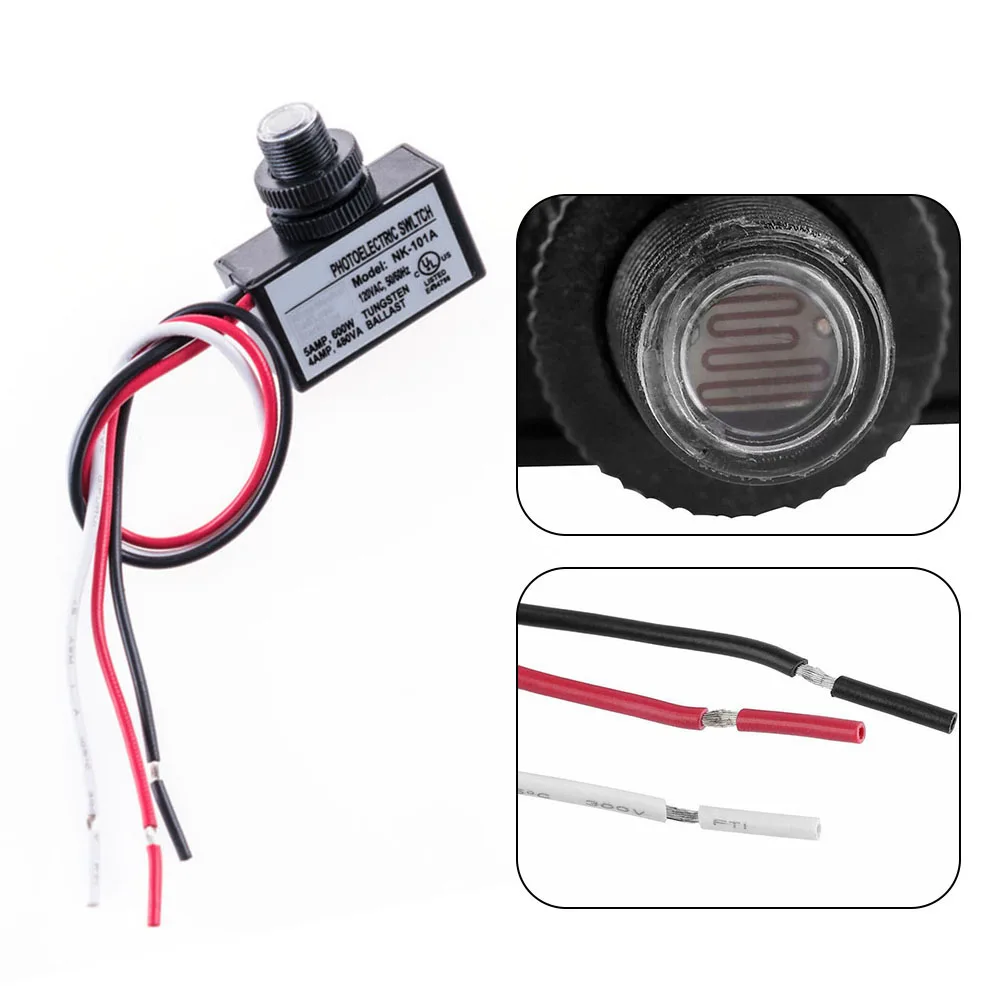 Temperature Compensated Light Controller Photocell Light Controller Photoelectric Switch 20-120s Delay -40 C 70 C